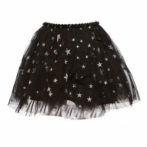 DOE A DEAR BLACK TULLE SKIRT W SILVER STARS
