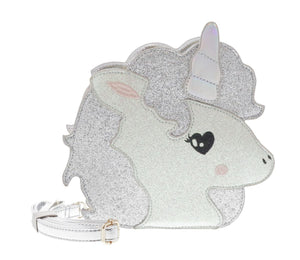 DOE A DEAR- SILVER UNICORN BACKPACK