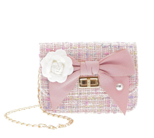DOE A DEAR- PINK CHANEL PURSE W/ BOW