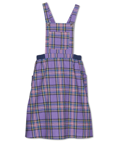 WANDER & WONDER- LILAC PLAID PINAFORE SKIRT