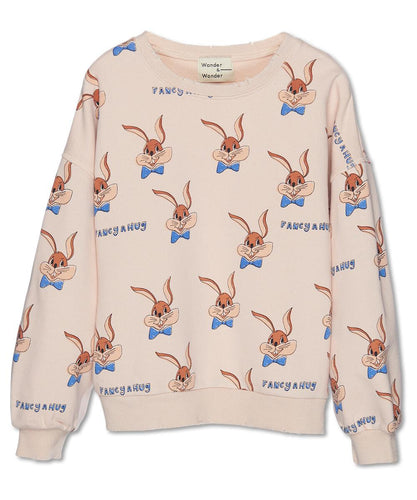 WANDER & WONDER- BUNNY SWEATSHIRT IN ECRU