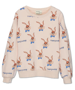 WANDER & WONDER- BUNNY SWEATSHIRT IN ECRU