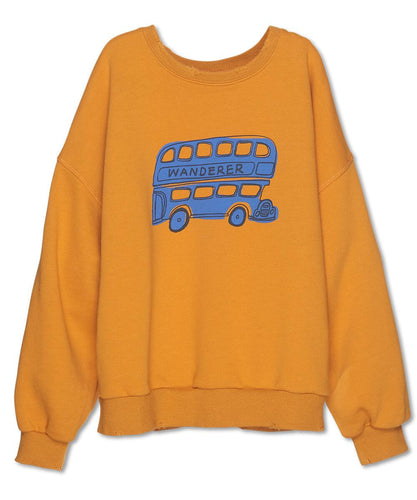 WANDER & WONDER- BUS SWEATSHIRT IN CORN