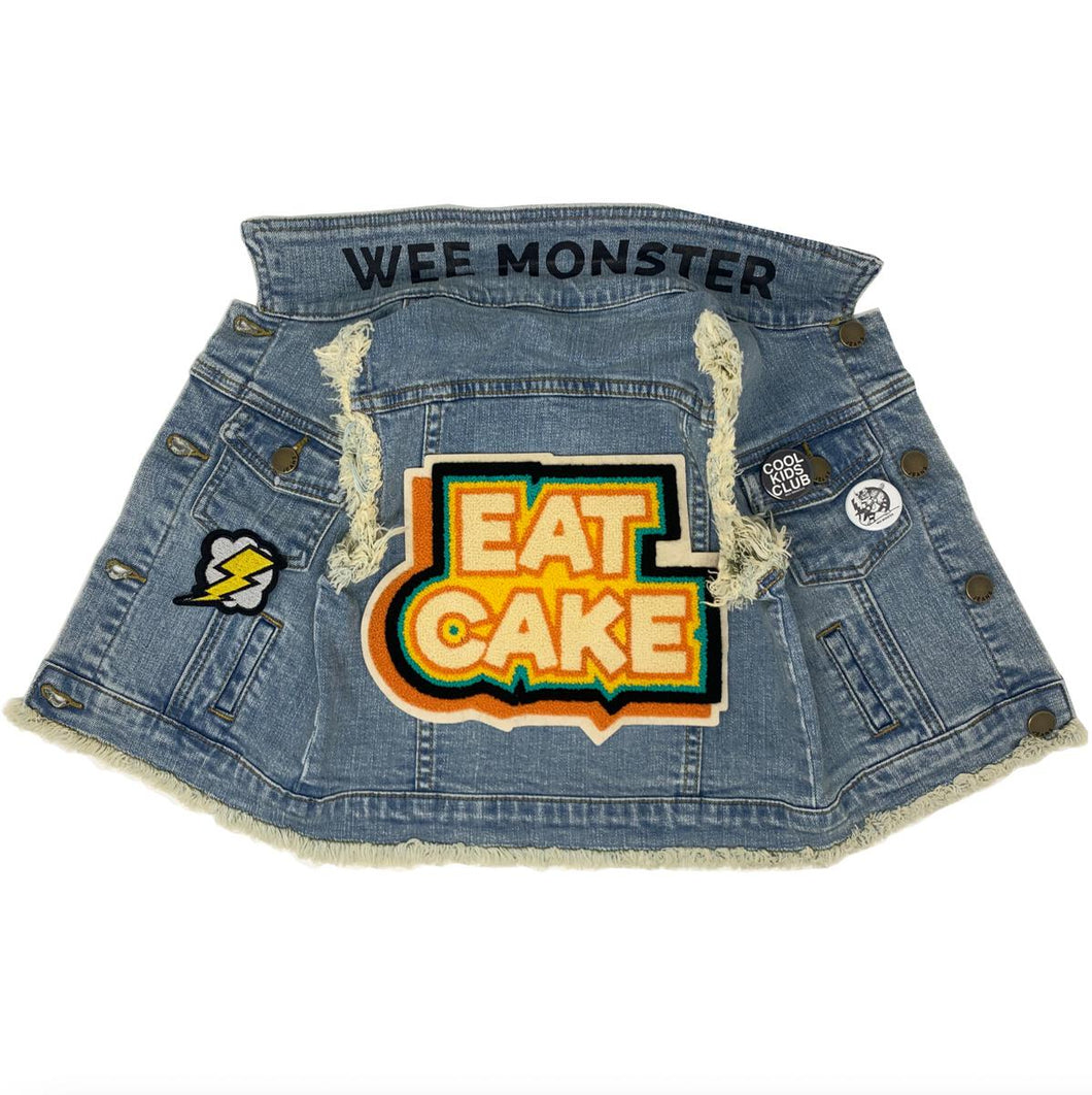 WEE MONSTER- EAT CAKE DENIM VEST