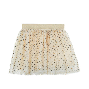 DOE A DEAR- CREAM POLKA DOT TULLE SKIRT