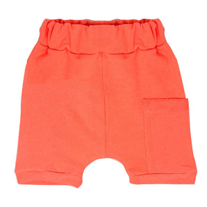 WEE MONSTER- NEON ORANGE HAREM SHORTS