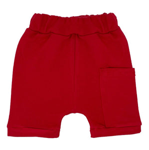 WEE MONSTER- RED HAREM SHORTS