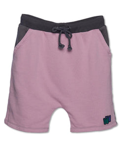 WANDER & WONDER- TWO TONE SWEATSHORTS IN CHARCOAL