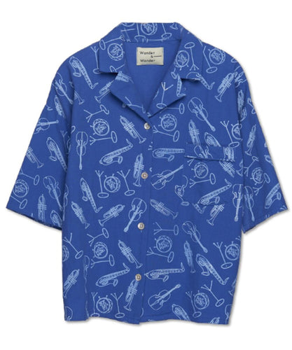 WANDER & WONDER- BLUE JAZ SUMMER SHIRT