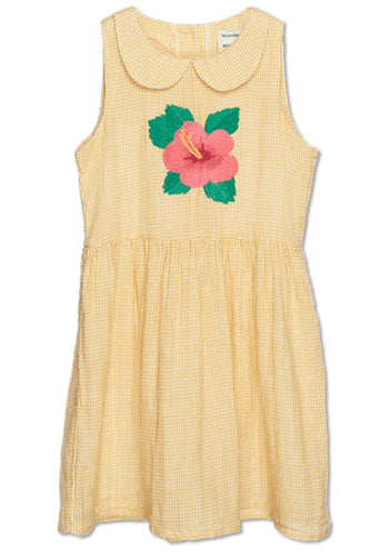 WANDER & WONDER- HAVANA DRESS IN YELLOW GINGHAM