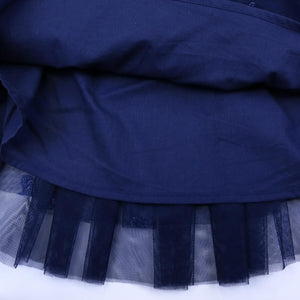 DOE A DEAR- NAVY TULLE SKIRT WITH BIG NAVY HEARTS