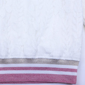 DOE A DEAR- WHITE LACE ALL OVER SWEATER