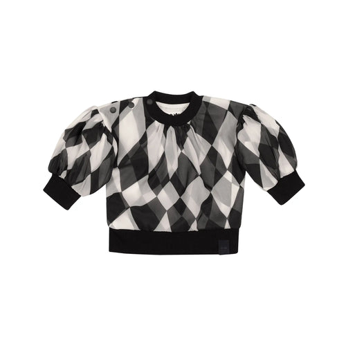 OMAMIMINI- BABY GIRL TULLE & TERRY ORGANZA SWEATSHIRT