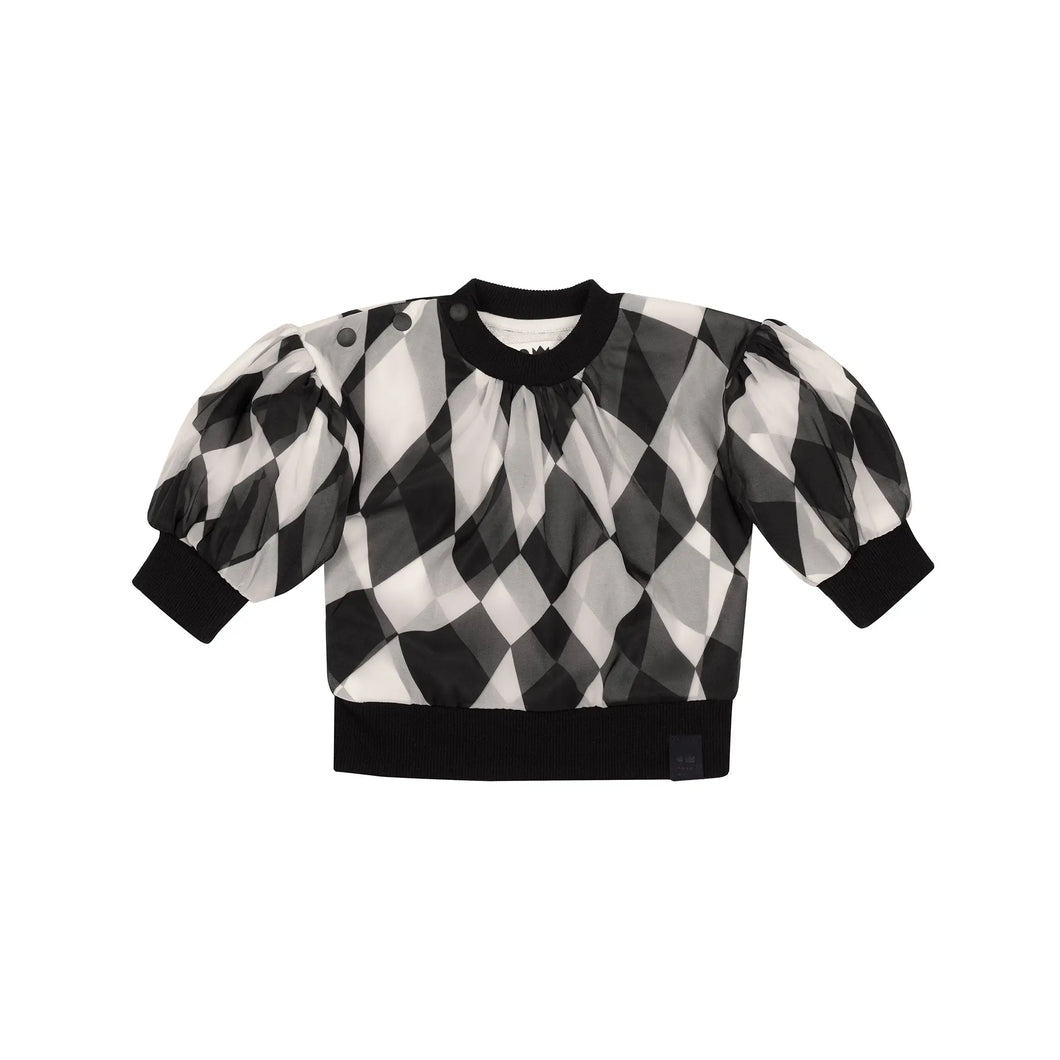 OMAMIMINI- BABY GIRL TULLE & TERRY ORGANZA SWEATSHIRT