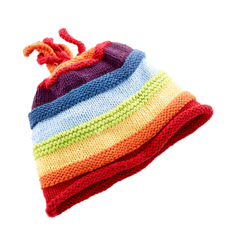 PEBBLE- RAINBOW STRIPEY HAT