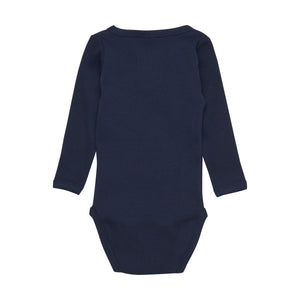 MINYMO- ORGANIC LONG SLEEVED NAVY ONESIE