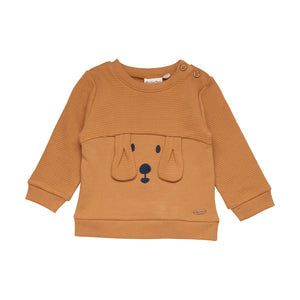 MINYMO- BABY BOY BROWN SUGAR PUPPY SWEATSHIRT