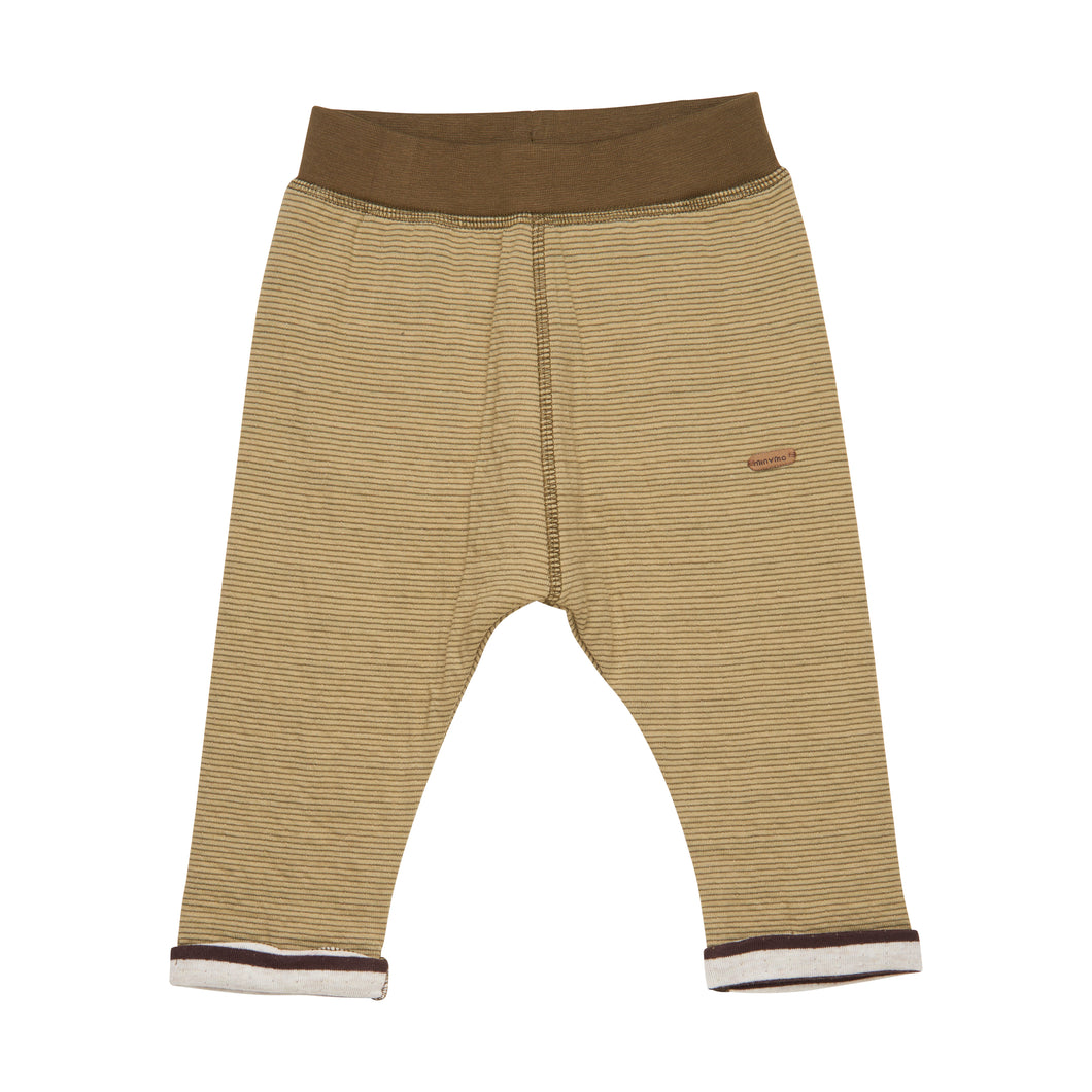 MINYMO- OLIVE PINESTRIPE JOGGERS