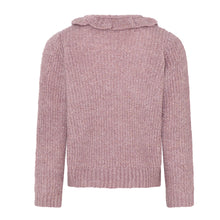 MINYMO- PINK RUFFLE COLLAR KNIT SWEATER