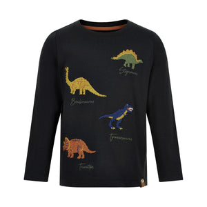 MINYMO- LONG SLEEVE EMBROIDERED DINO SHIRT
