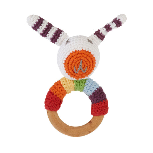 PEBBLE- WOODEN BUNNY TEETHING RING