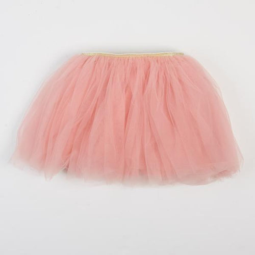 DOE A DEAR- PEACH TUTU TULLE SKIRT W/ GOLD WAISTBAND