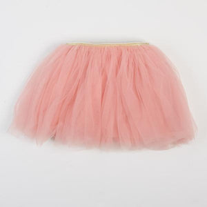 DOE A DEAR- PEACH TUTU TULLE SKIRT W/ GOLD WAISTBAND