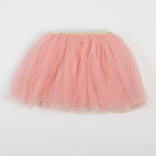 DOE A DEAR- PEACH TUTU TULLE SKIRT W/ GOLD WAISTBAND