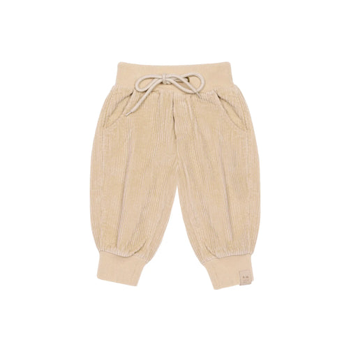 OMAMIMINI- BABY CORDUROY JOGGERS IN BEIGE
