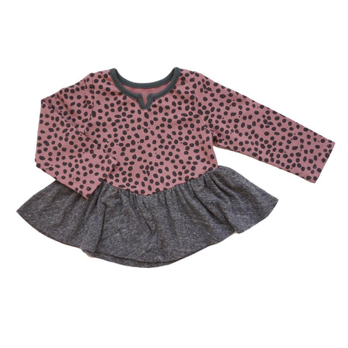MIKI MIETTE- BABIES PINK JUNGLE PRINT TOP