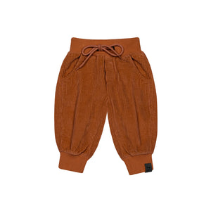 OMAMIMINI- BABY CORDUROY JOGGERS IN RUST