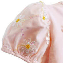 DOE A DEAR- SNOW PINK DAISY SEQUIN FLORAL MESH TOP
