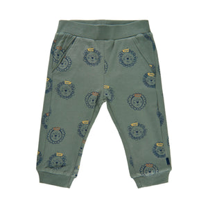MINYMO- BABY AGAVE GREEN LION SWEATPANTS