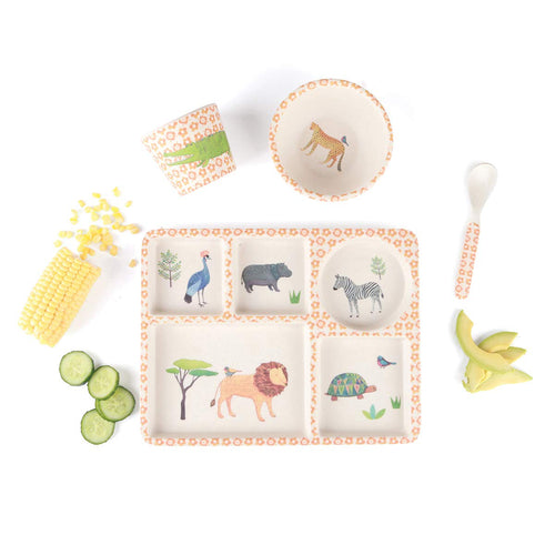 LOVE MAE- DIVIDED PLATE SET - ON SAFARI