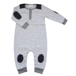 MIKI MIETTE - BABY BOY GRAY ROMPER