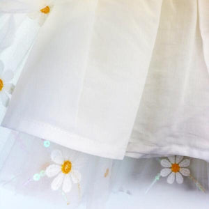 DOE A DEAR- SNOW WHITE MESH DAISY TUTU