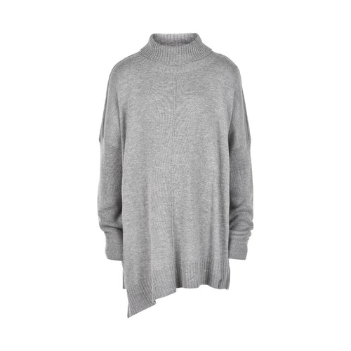 CREAMIE GREY HIGH LOW SWEATER