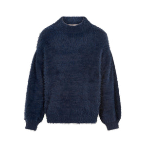 CREAMIE- NAVY KNIT SWEATER
