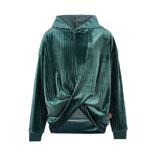 CREAMIE- EMERALD GREEN VELOUR PULL OVER