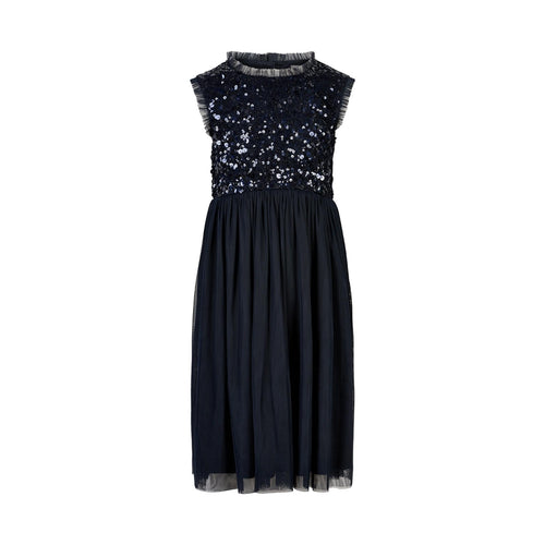 CREAMIE- TOTAL NAVY ECLIPSE SEQUINS DRESS