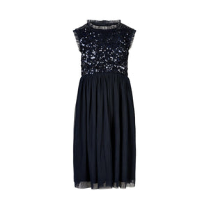 CREAMIE- TOTAL NAVY ECLIPSE SEQUINS DRESS