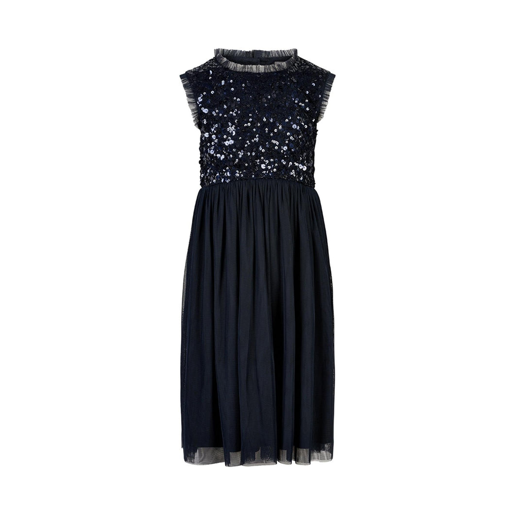 CREAMIE- TOTAL NAVY ECLIPSE SEQUINS DRESS