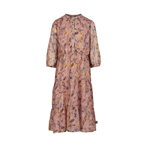 CREAMIE- ADOBE ROSE FEATHER DRESS