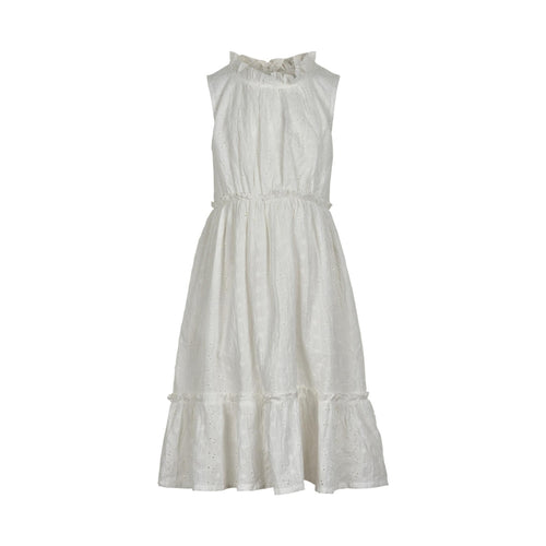 CREAMIE- CLOUD WHITE EMBROIDERY DRESS