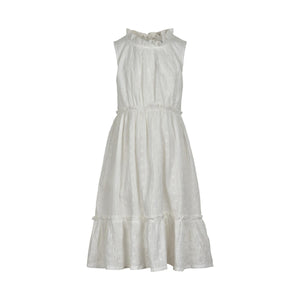 CREAMIE- CLOUD WHITE EMBROIDERY DRESS