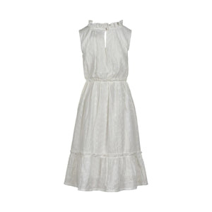 CREAMIE- CLOUD WHITE EMBROIDERY DRESS