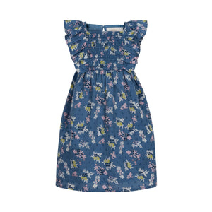 CREAMIE- INFINITY BLUE FLORAL DRESS