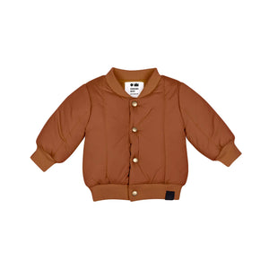 OMAMIMINI- BABY QUILTED BOMBER JACKET IN BLACK