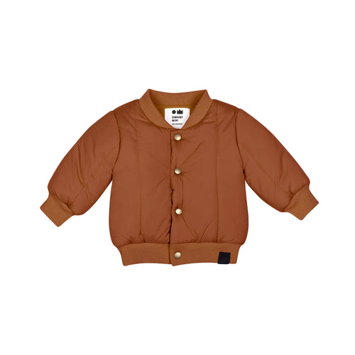 OMAMIMINI- BABY QUILTED BOMBER JACKET IN RUST