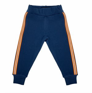 WEE MONSTER- BLUES JOGGERS W/ ORANGE TRIM
